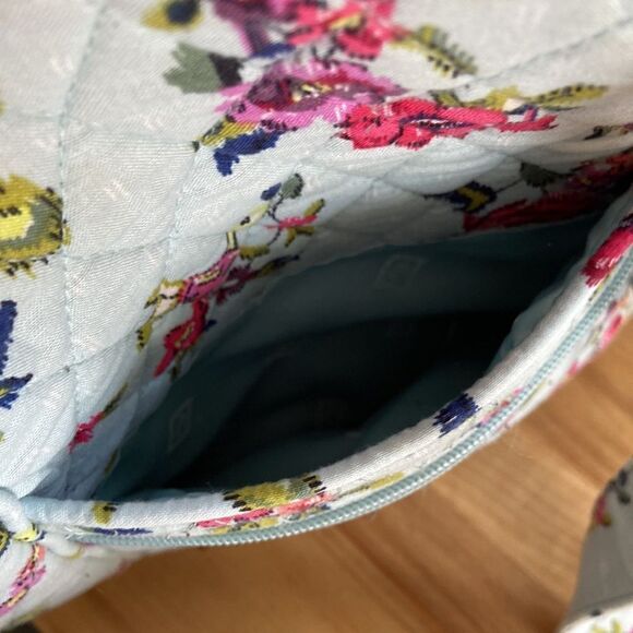 Vera Bradley Blue Floral Water Bouquet Crossbody Purse - Picture 8 of 11